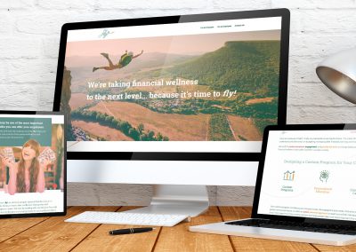 fly! website displayed across four devices of different sizes