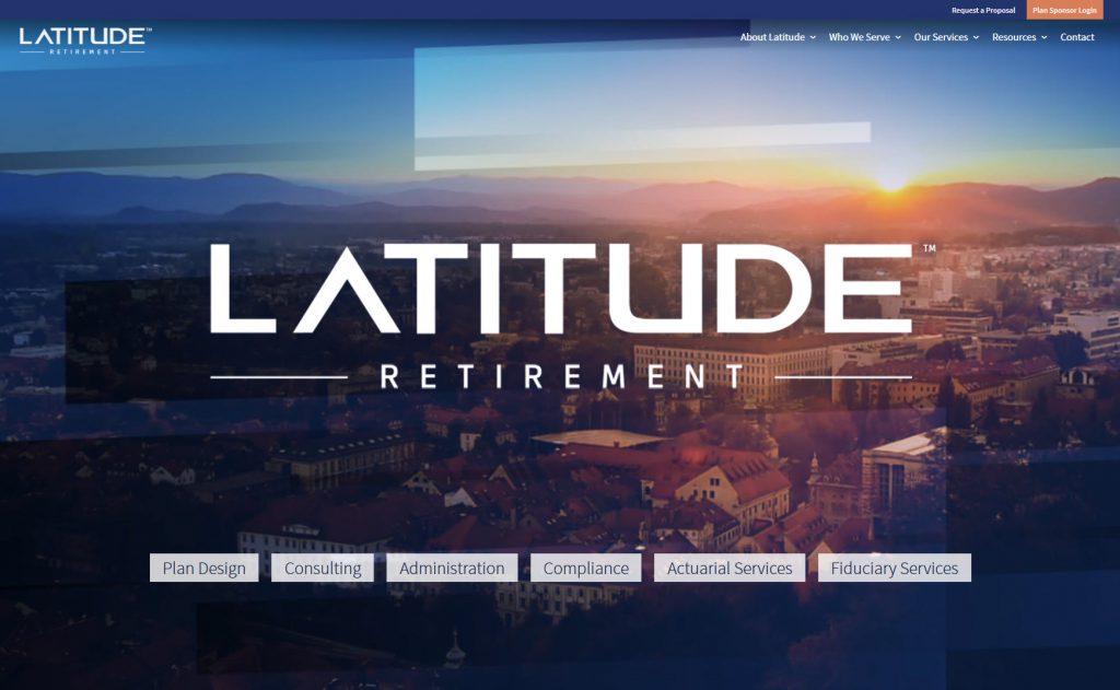 Latitude home page screenshot
