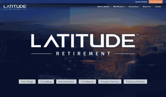 Gif showing Latitude Retirement home page animations