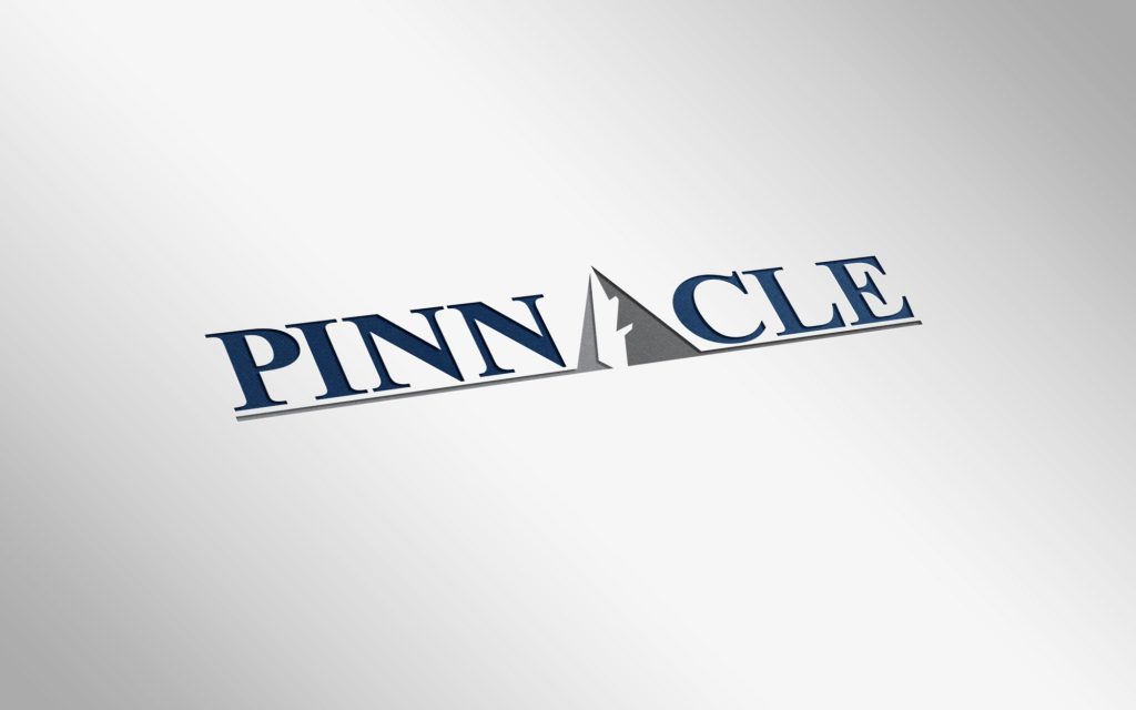 Pinnacle logo embossed on paper