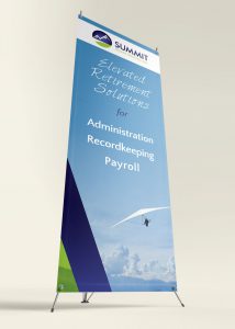 Summit standing banner for trade show events