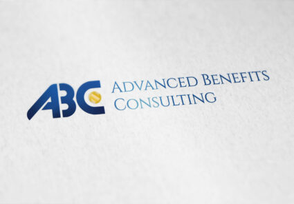 ABC logo printed and embossed onto high-texture paper
