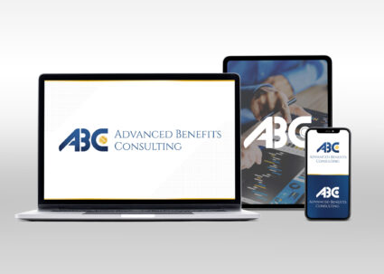 Various versions of the ABC logo displayed on multiple digital devices
