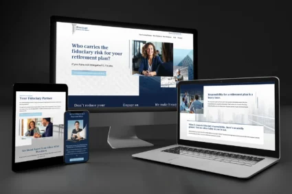 FCG website displayed across several devices of various sizes from large desktop monitor to smartphone