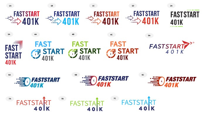 FastStart401k Logo Concepts Round 1
