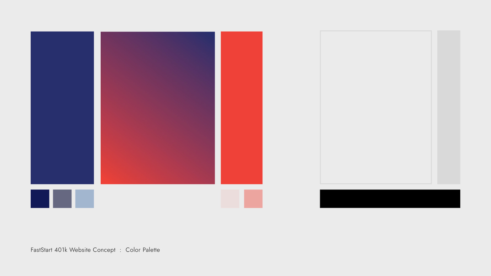 Concept slide: FastStart 401k Color Palette