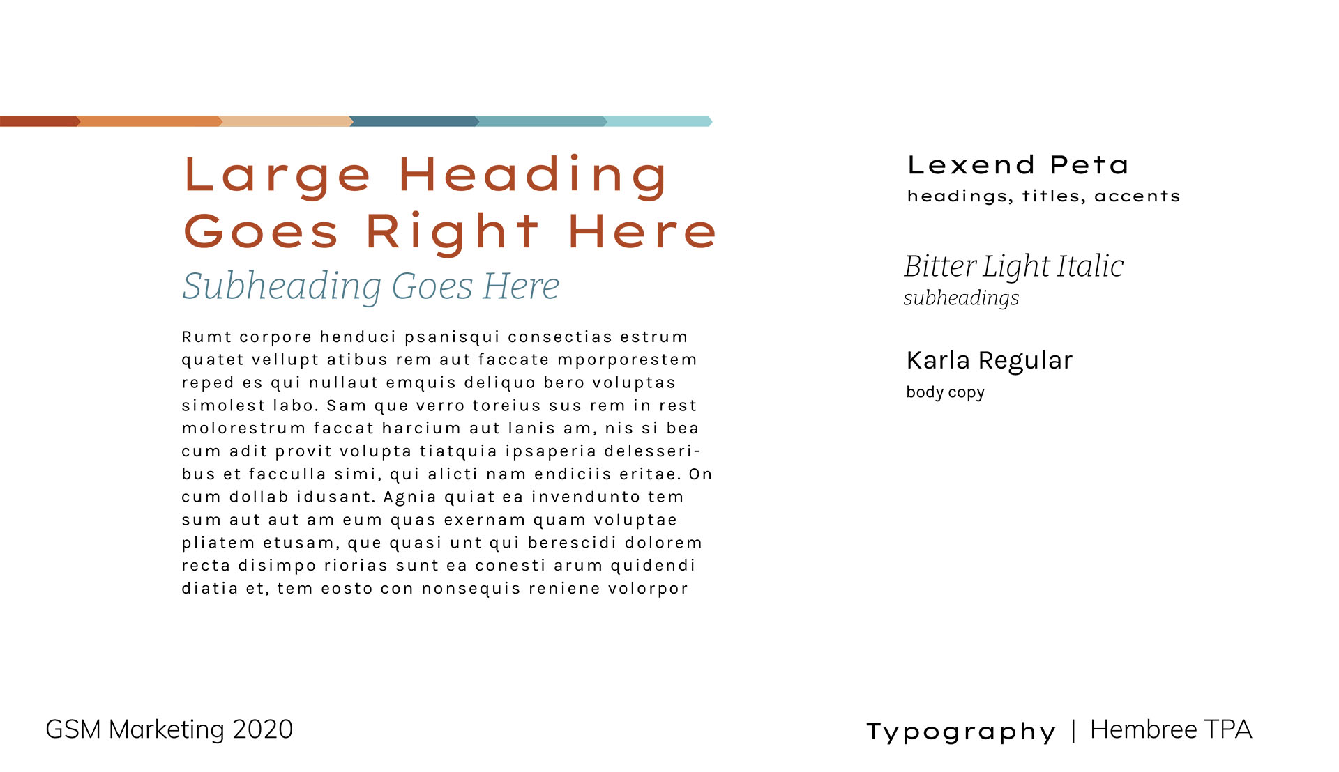 Concept slide: Hembree typography