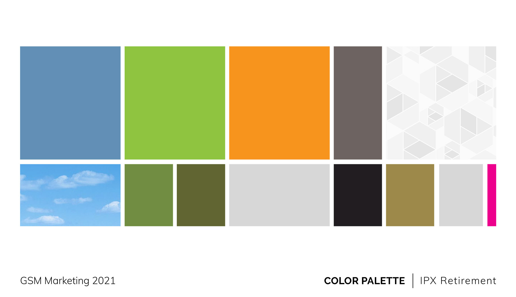 Concept slide: IPX color palette