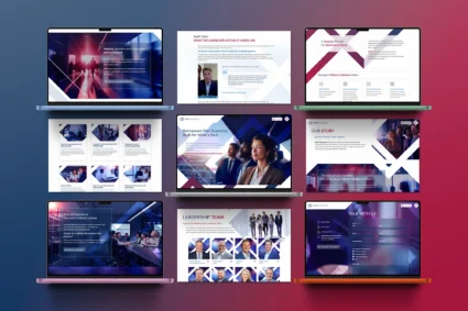 MAP website design shown across 9 desktop screens