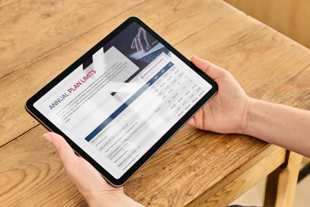 MAP website design on a tablet, held in landscape