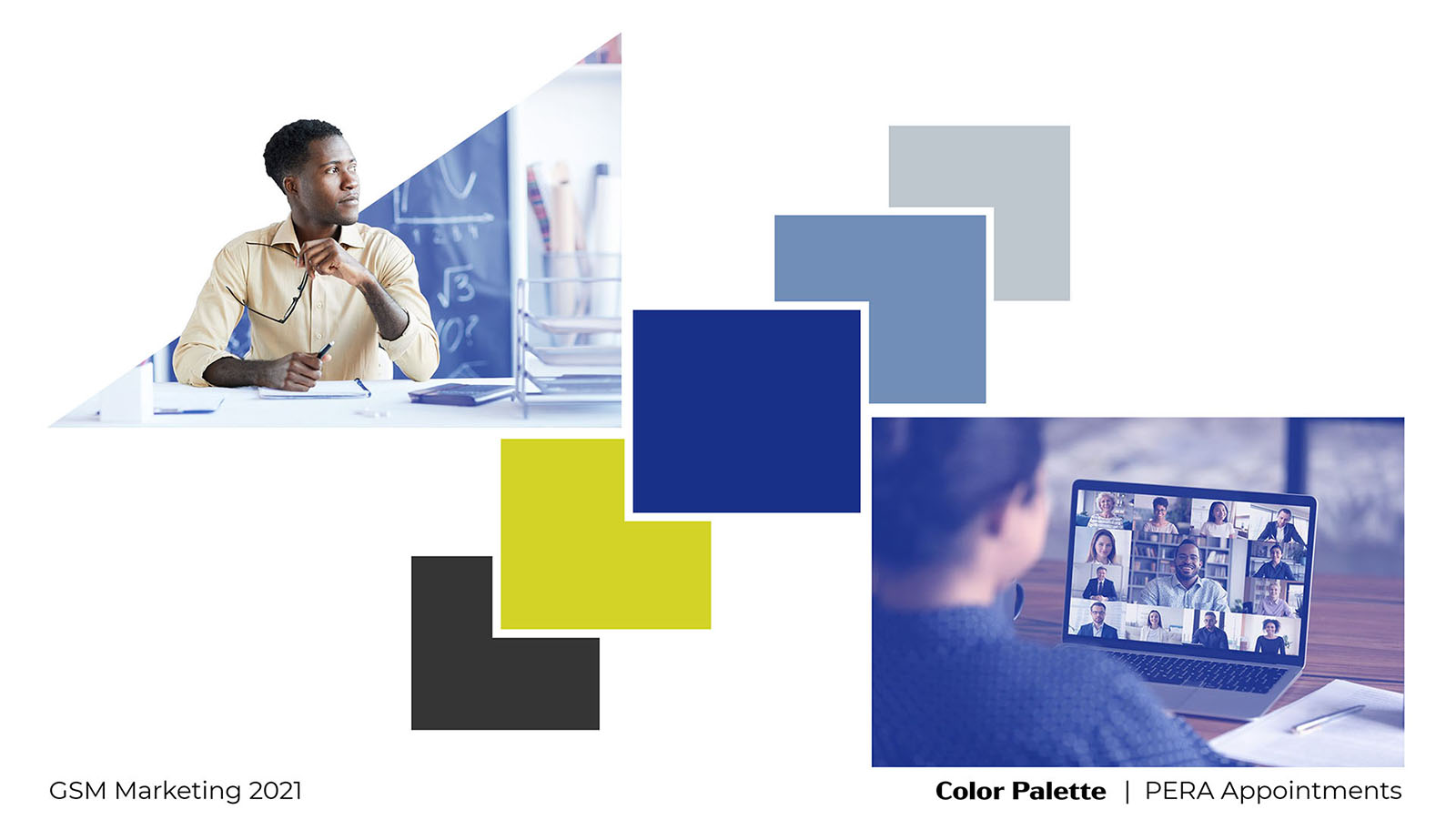 Concept slide: PERA Appointments brand color palette