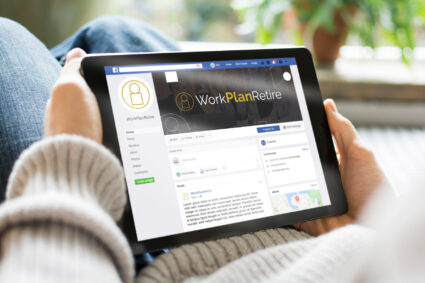 Work Plan Retire logo in use on a Facebook business profile