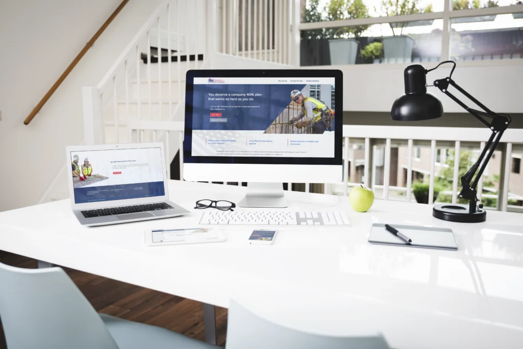 ABC Retirement Website design shown on multiple devices