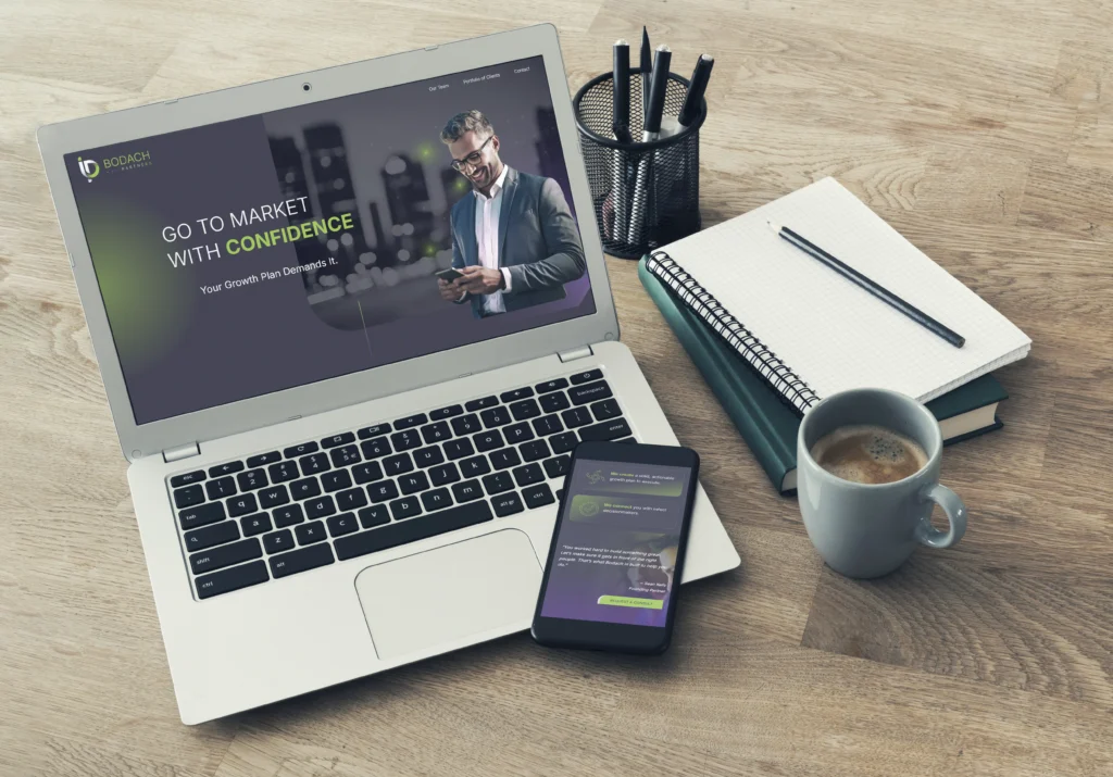 Bodach Partners Website design on laptop and phone
