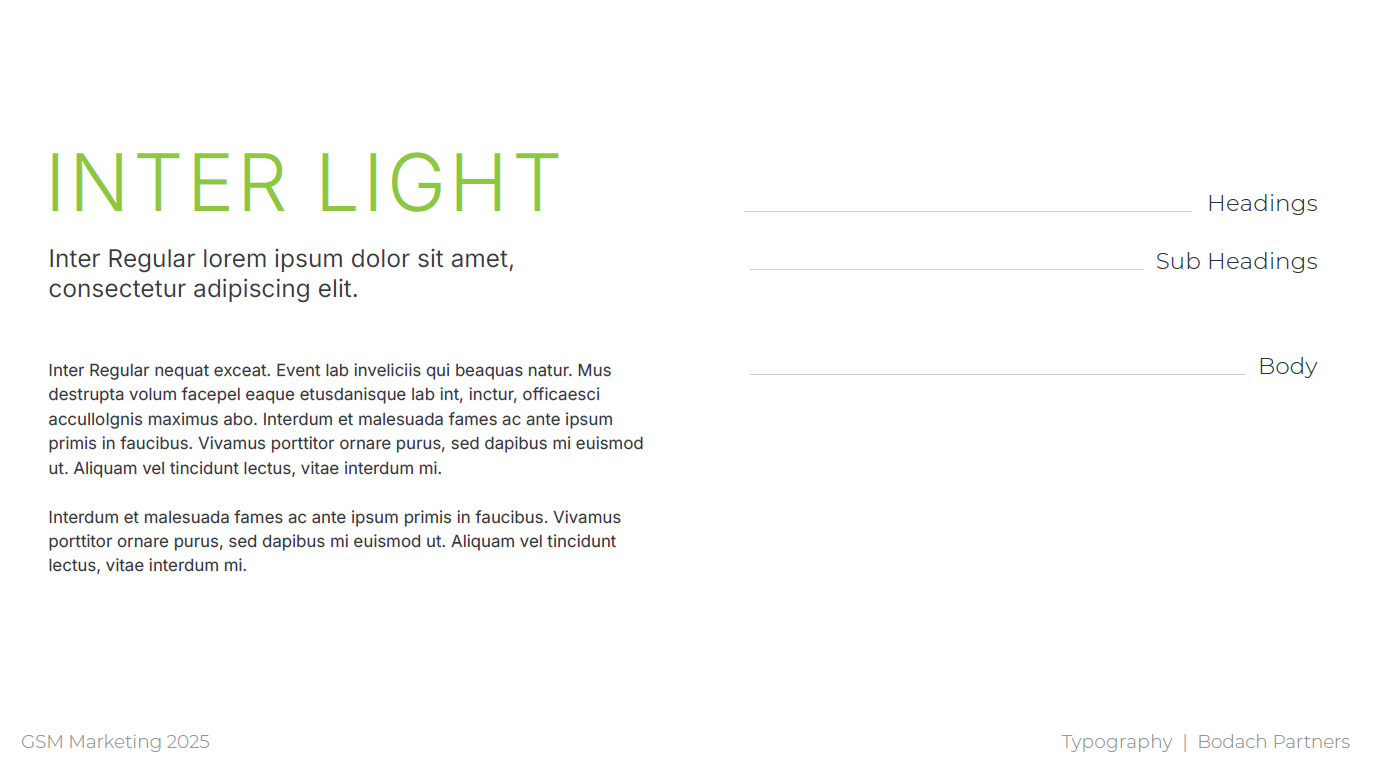 Bodach Partners Website Fonts