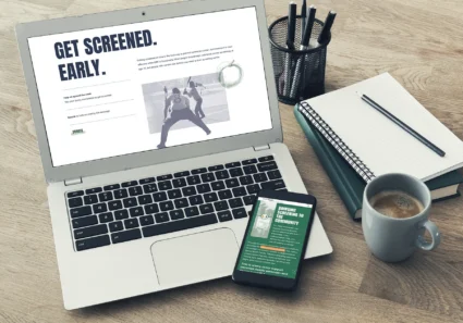 DGFF website displayed full-screen on a laptop and smartphone