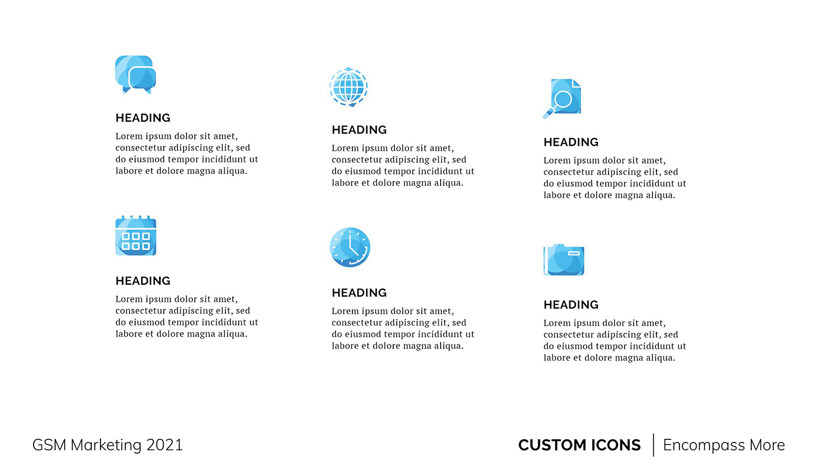 Concept slide: Encompass More custom icon style