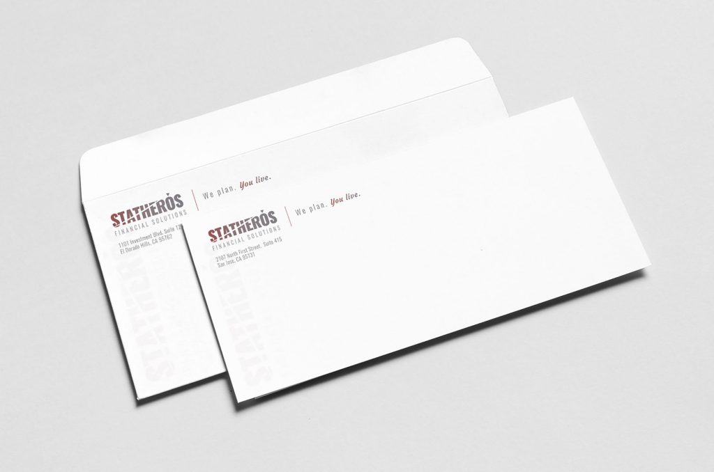 Statheros custom brand envelopes